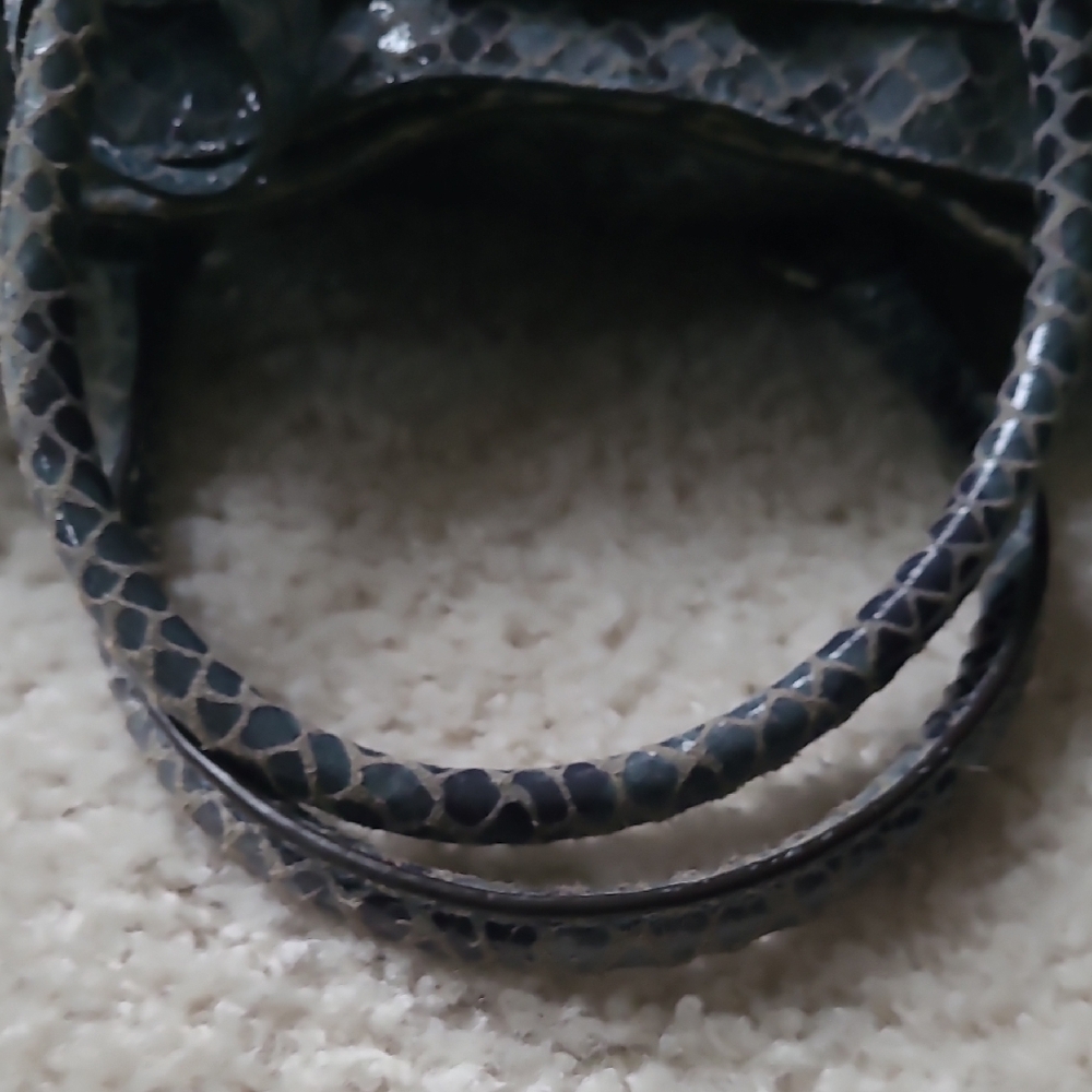 Michael Kors Hamilton Python Handbag Euc - image 6